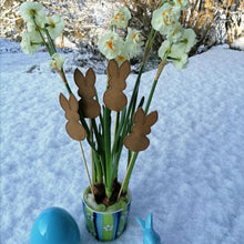 Laden Sie das Bild in den Galerie-Viewer, SD: (XXL-SET) 3x Hase 2021 + 3x Blanko- Anhänger &amp; Steckis 10er