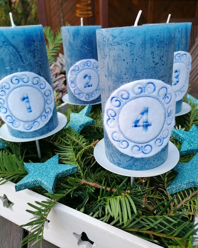SD: Adventskranz Zahlen 5 18er