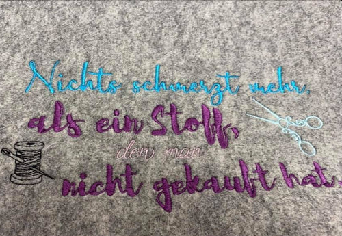 SD: Nicht schmerzt mehr, als ein Stoff, den man nicht gekauft hat 16er