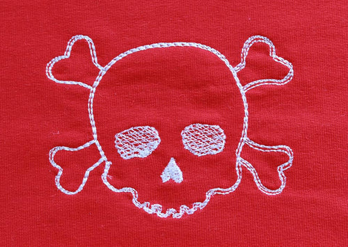 SD: Mini Totenkopf mit Knochen 10er