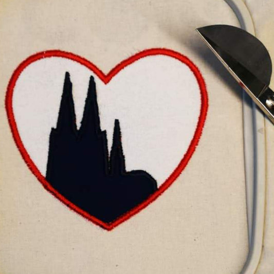 SD: Kölner Dom Herz Appli 9er