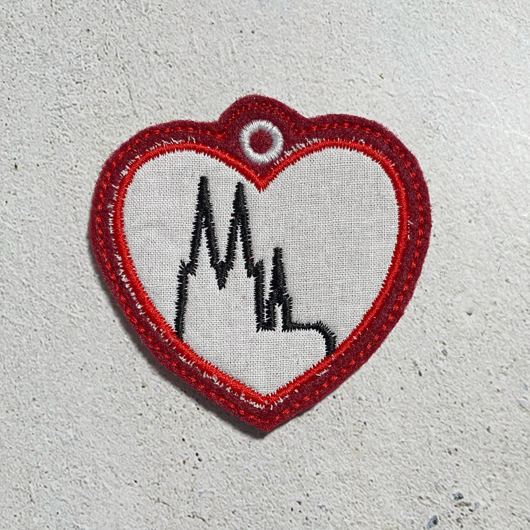 SD: Köln Dom Herz Schlüsselanhänher ITH 7er