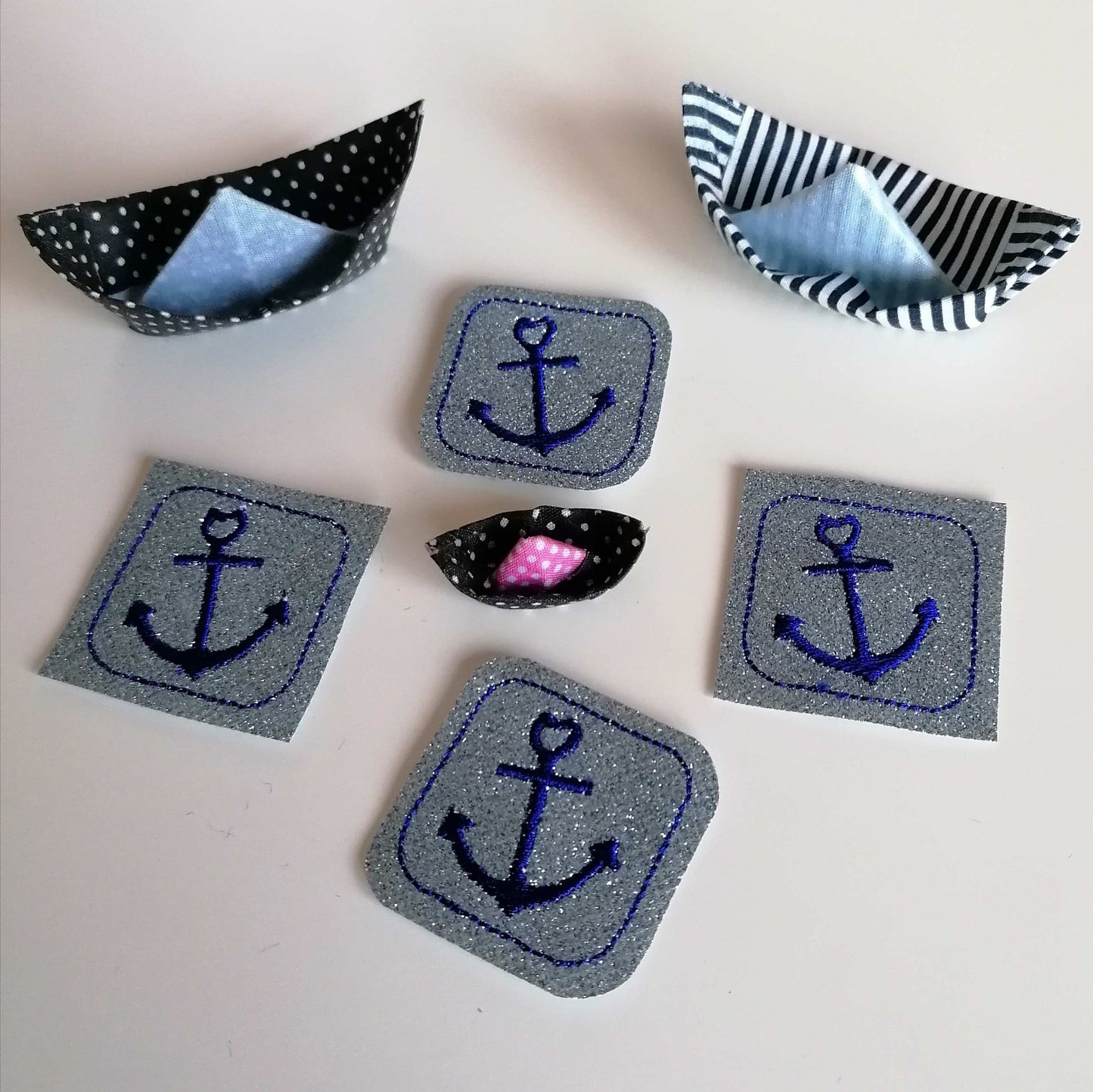 SD: Label Mini Herz Anker