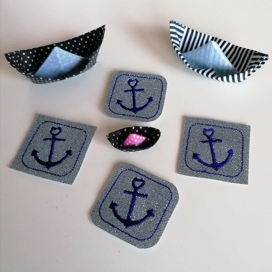 SD: Label Mini Herz Anker