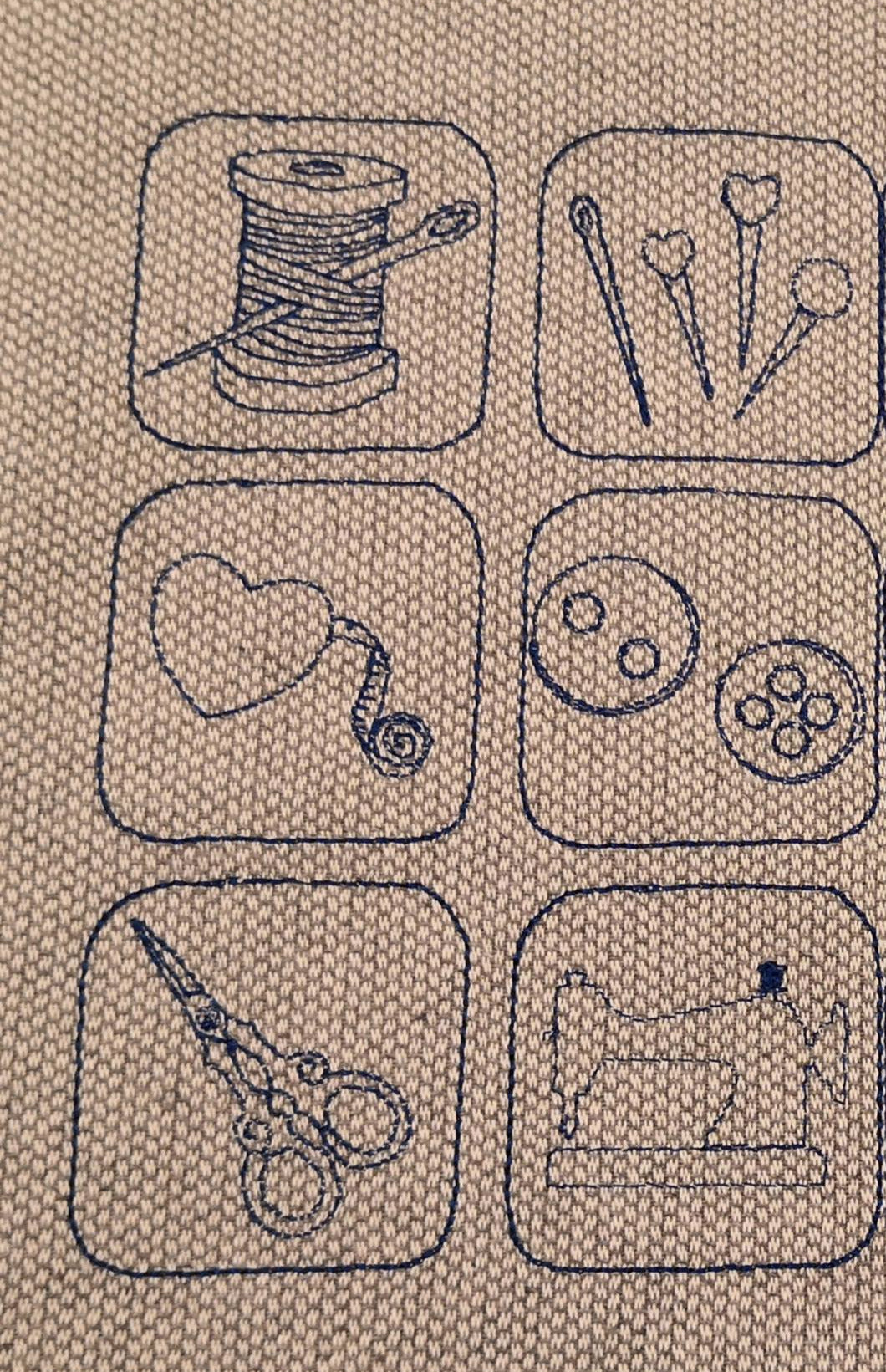 SD: (SET) Label Symbole Nähen