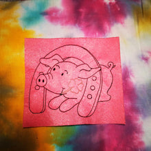 Laden Sie das Bild in den Galerie-Viewer, SD: (SET) Schweinchen Silvester (Redwork) 10er