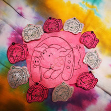 Laden Sie das Bild in den Galerie-Viewer, SD: (SET) Schweinchen Silvester (Redwork) 10er