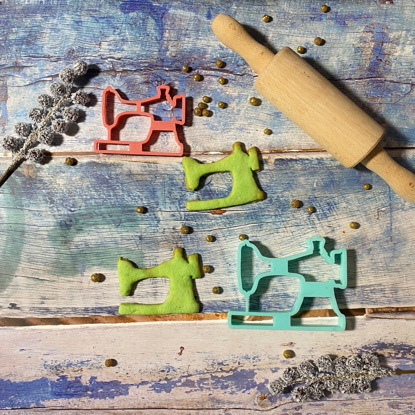 3D: Ausstecher Nähmaschine klein
