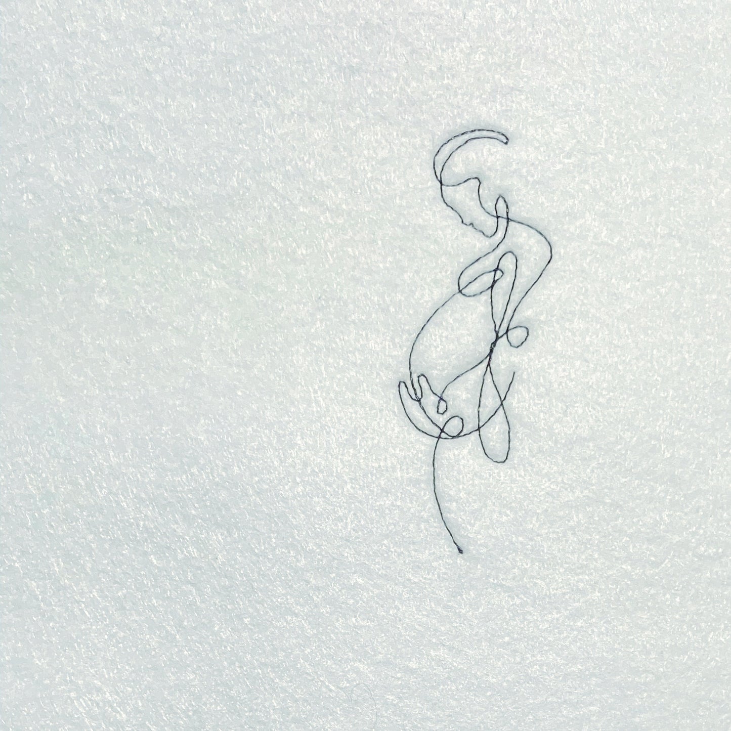 Stickdatei Baby Mama Füsse LineArt Redwork OneLine