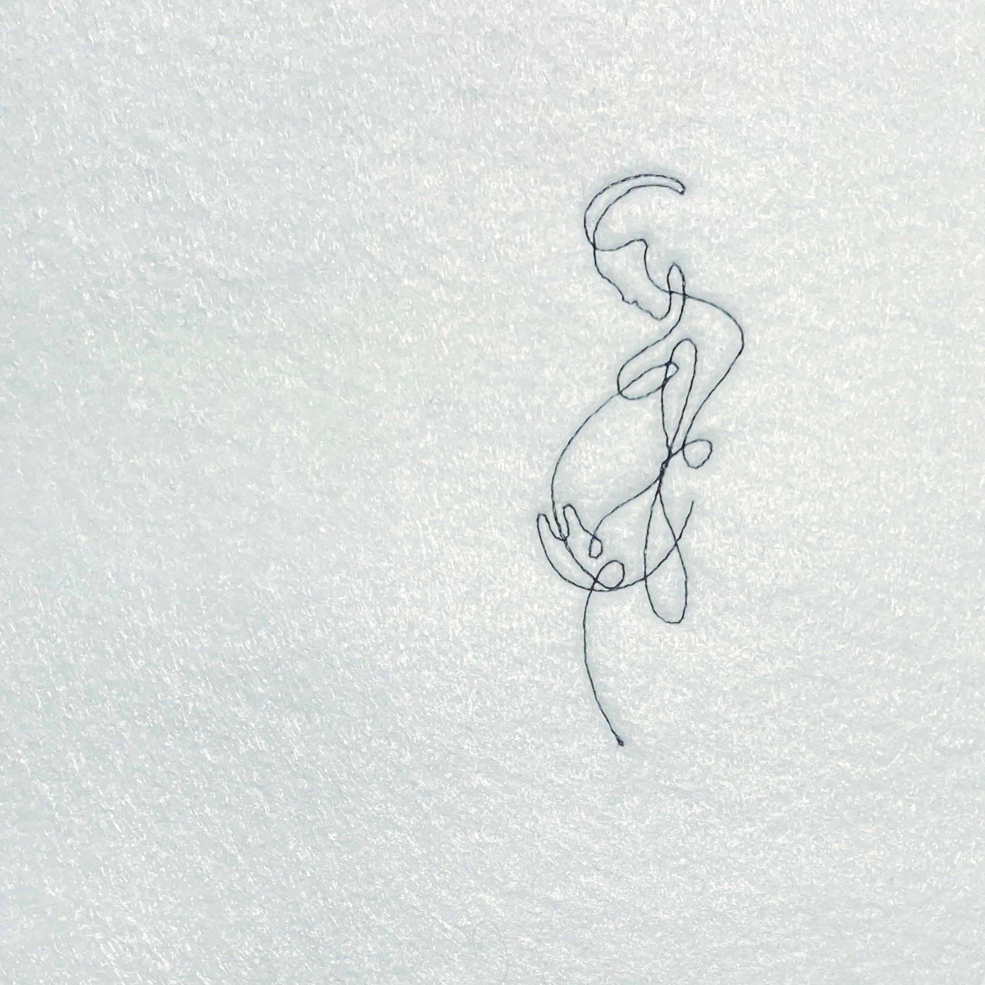 Stickdatei Baby Mama Füsse LineArt Redwork OneLine