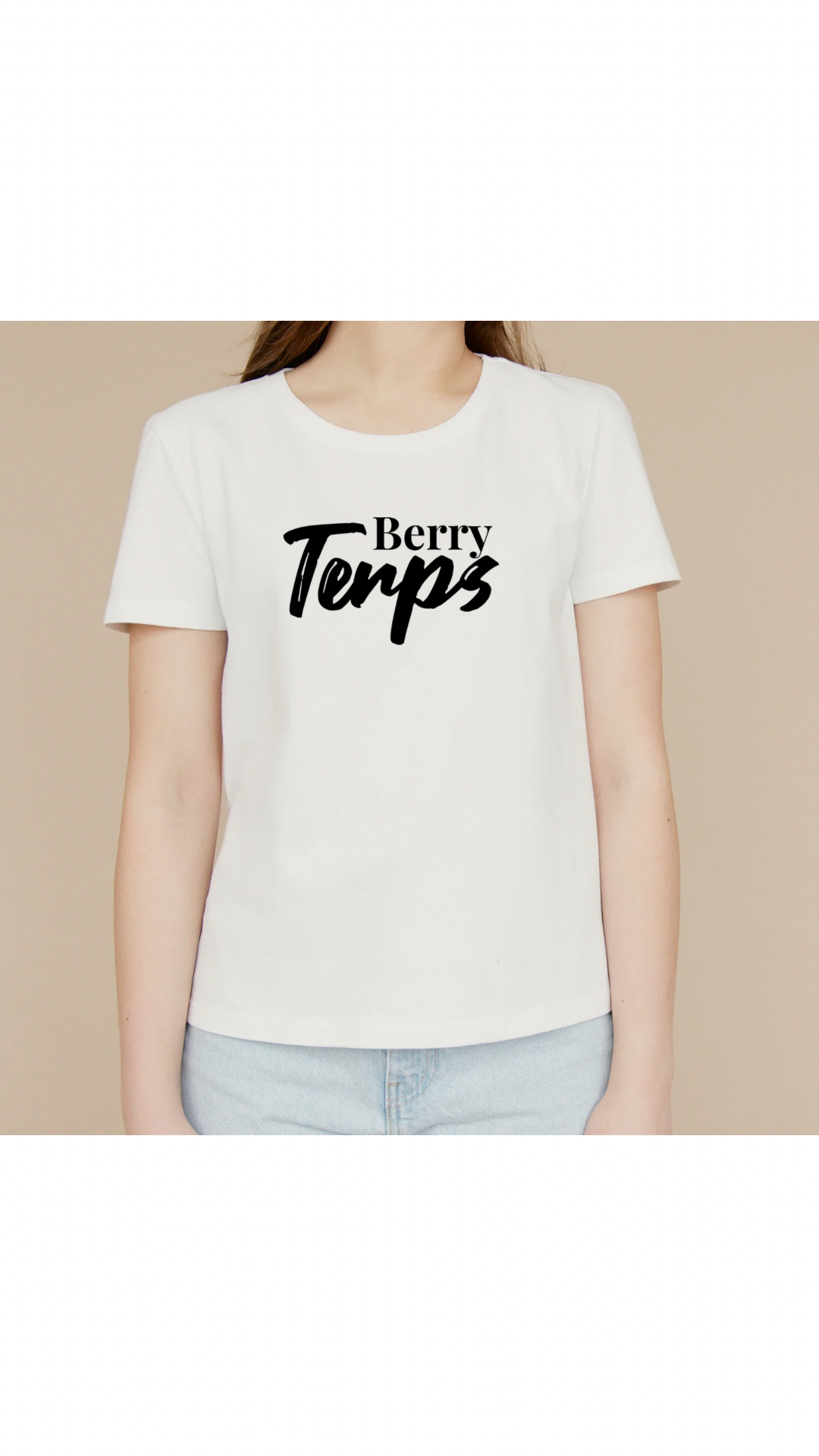 Shirt: Berry Terps Siebdruck weiß|UNISEX