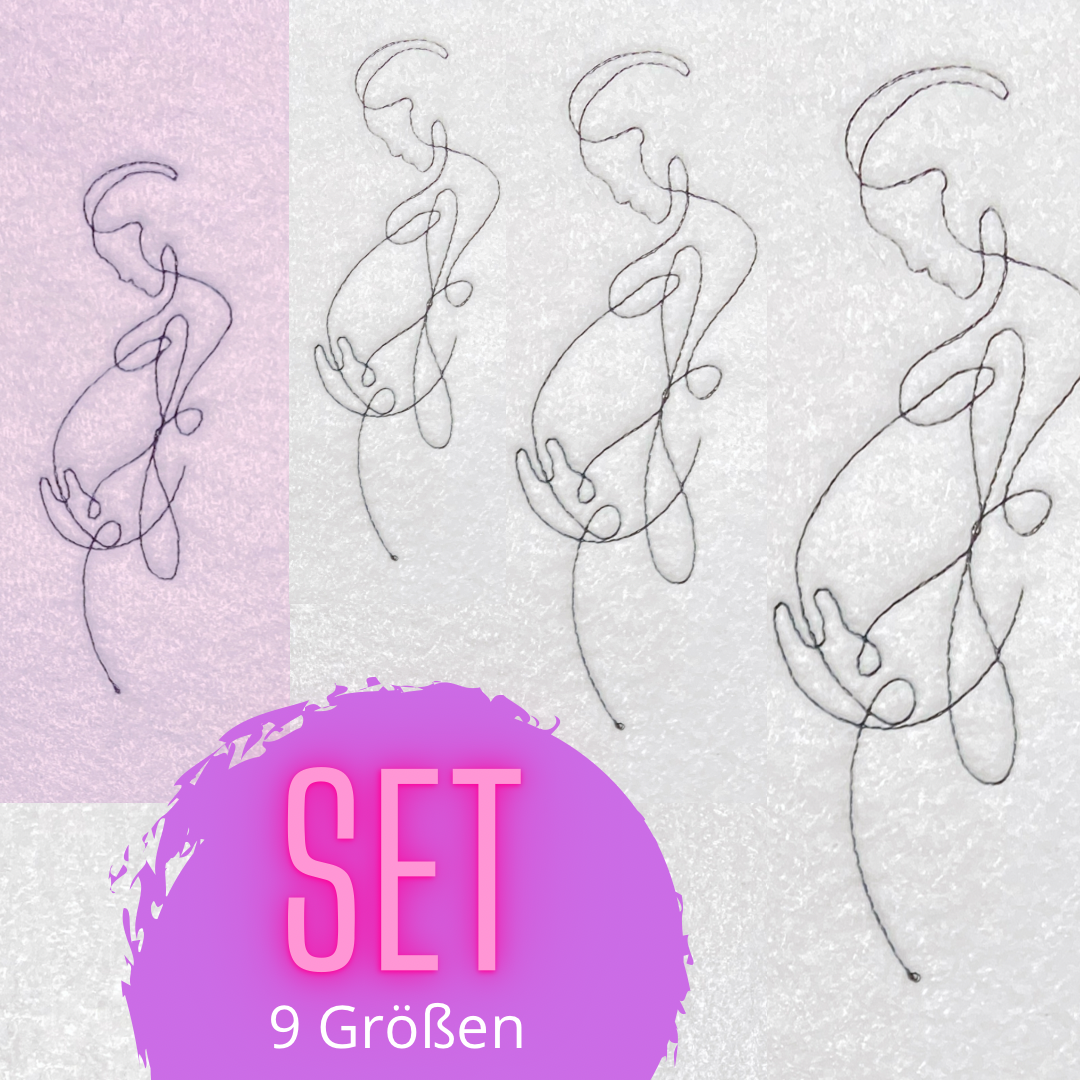 SD: (Set) LineArt Schwanger (11)