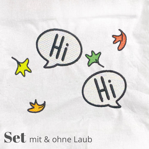 SD: (SET) Hi Hi Sprechblasen mit Laub & ohne Laub